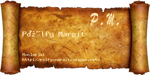 Pálfy Margit névjegykártya